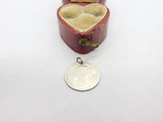 Sterling Silver Threepence Queen Victoria Charm Pendant 1874