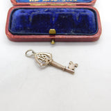 Sterling Silver 18th Birthday Key Charm Pendant Vintage c1970