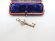 Sterling Silver 18th Birthday Key Charm Pendant Vintage c1970