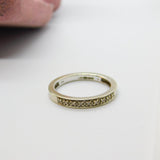 9ct White Gold & Diamond Set Half Eternity Ring Vintage c1990 London