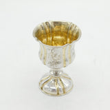 19th Century French .950 Silver Floral Pattern Small Goblet Antique c1850s