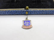 Sterling Silver & Enamel Isle of Man  Charm Pendant Vintage c1970