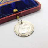 Sterling Silver Authentic Six Pence Coin George V Charm Pendant 1915
