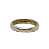 Sterling Silver Rounded Concave Wedding Band Ring Modern c1990 Size N
