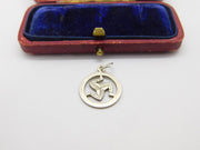 Sterling Silver Triskelion Symbol Charm Pendant Vintage c1970