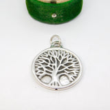 Sterling Silver Large Tree Of Life Disc Charm Pendant Vintage c1970