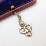 Sterling Silver Little Knot Charm Pendant Vintage c1970