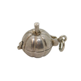 Sterling Silver Opening Pumpkin With Mouse Inside Charm Pendant Vintage c1970s