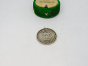 King George IV Sterling Silver Shilling Coin Fob Pendant Antique 1826