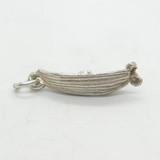 Sterling Silver Traditional Row Boat Charm Vintage c1970