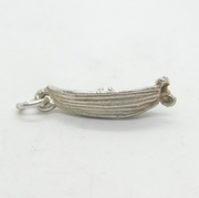 Sterling Silver Traditional Row Boat Charm Vintage c1970