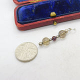 Sterling Silver and Coloured Beads Charm Pendant Vintage c1970