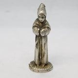 Victorian Cast Sterling Silver Monk Form Intaglio Seal Stamp Antique c1890