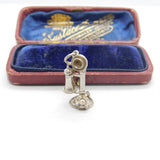 Sterling Silver Traditional Telephone Charm Pendant Vintage c1970