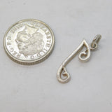 Sterling Silver  'J' Initial Charm Pendant Vintage c1970s
