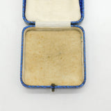 Art Deco Faux Leather Blue Jewellery Display Box Antique c1930s