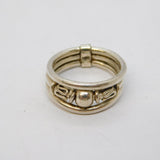 Sterling Silver Byzantine Style Dress Ring Vintage c1970 Size M UK