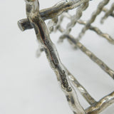 Victorian Silver Plated Novelty Bamboo Style Toast Rack Antique c1900
