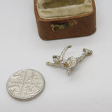 Sterling Silver Ballet Dancer Charm Pendant Vintage c1970