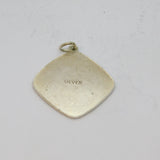 Sterling Silver Fluted Edge St Christopher Travel Charm Pendant Vintage c1970