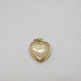 Edwardian Sterling Silver Swallow Front Heart Charm Or Pendant Antique c1910s