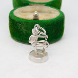 Sterling Silver  Sagittarius Horoscope Sign Charm Pendant Vintage c1970