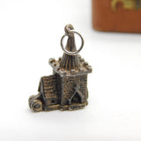 Sterling Silver Church on a Wedding Day Charm Pendant Vintage c1970
