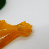 Novelty Carved Butterscotch Amber Marine Fish Keepsake Antique c1920 Art Deco
