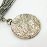 Indian 20th Century White Metal Coin & Cabochon Set Decorative Belt Antique