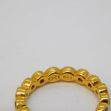 Links Of London Gold on Sterling Silver & Red Paste Set Eternity Ring