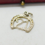Sterling Silver 21st Birthday Lucky Horseshoe Charm Pendant Vintage c1970