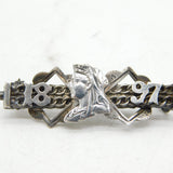 Victorian Sterling Silver Diamond Jubilee Celebration Brooch Antique Chester