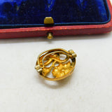 Art Nouveau Victorian Rolled Gold Floral Clip On Brooch Antique c1890