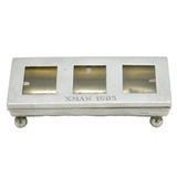 Edwardian Sterling Silver Triple Postage Stamp Box Antique Birmingham