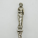 Victorian Sterling Silver Cast Goddess Tea Caddy Spoon Antique London 1871