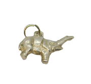 Sterling Silver Elephant Charm Pendant Vintage c1970