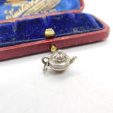 Sterling Silver Queen Anne Teapot Charm Pendant Vintage c1970