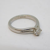 .950 Platinum & 0.25ct Brilliant Cut Diamond Solitaire Ring Vintage London