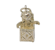 Sterling Silver Jack in the Box Charm Pendant Vintage c1970