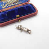 Sterling Silver Lady Playing Golf Charm Pendant Vintage c1970