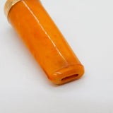 Edwardian 9ct Rose Gold Block Amber Cheroot Holder Antique 1909 Birmingham
