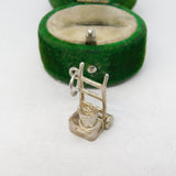 Sterling Silver Sack Truck Charm Pendant Vintage c1970