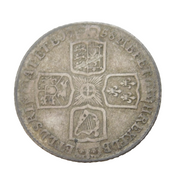 King George II Silver Shilling Coin Antique 1758 Fair Condition