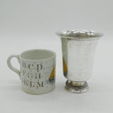 18th Century Poitiers French .950 Silver Pedestal Beaker Cup Antique c1790s