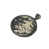 Japanese Sterling Silver & Niello Enamel Souvenir Locket Vintage c1950