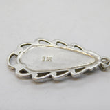 Australian Sterling Silver Abalone Set Drop Pendant Vintage c1970s