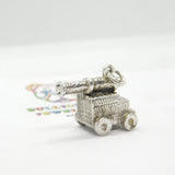 Sterling Silver Cannon On Stand Charm Vintage c1960