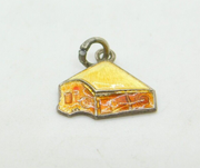 Sterling Silver & Enamel 'Cockington Forge' Charm Vintage c1970