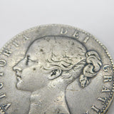 Queen Victoria Silver Young Head Crown Coin 1844 Star Stop Edge Antique