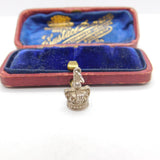 Sterling Silver Royal Crown Charm Pendant Vintage c1970
